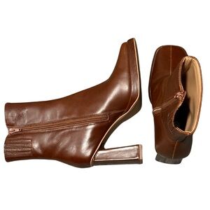 Steve Madden Square-Toe Leather Boots